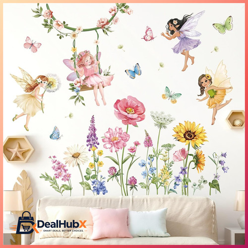 Wandsticker feen blumen - feen,