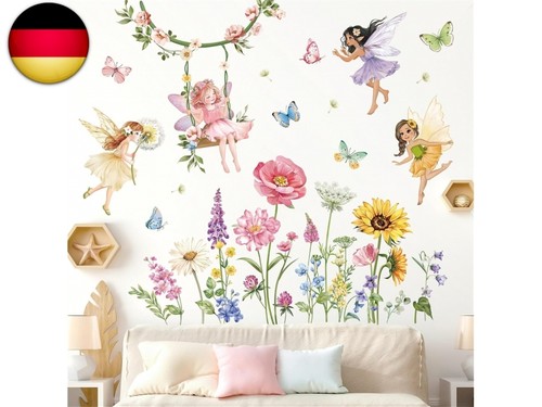 Wandsticker feen blumen - wandsticker,