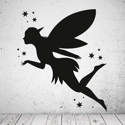 Wandtattoo fee silhouette mit - wandtattoo,