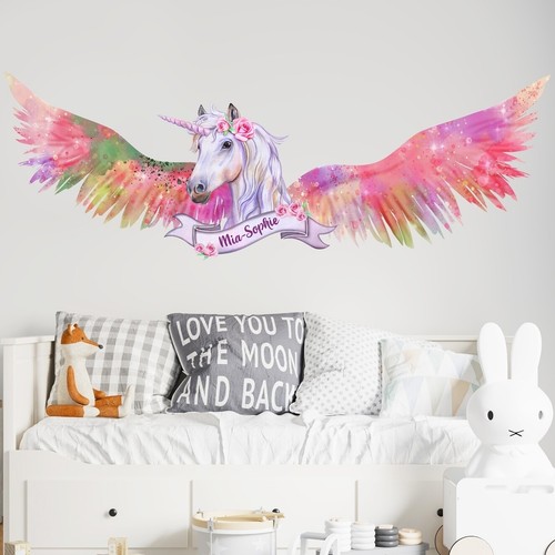 Mädchen wandtattoo einhorn - mädchen,