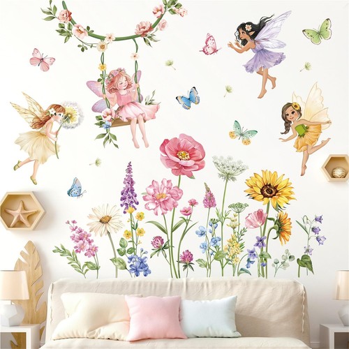 Wandsticker feen blumen - feen,