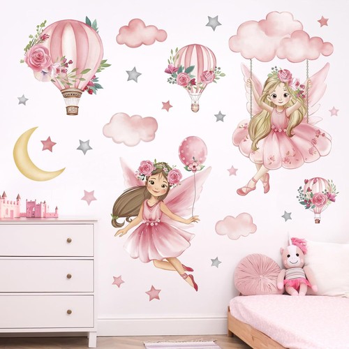 Wandtattoo rosa feen elfen - wandtattoo,